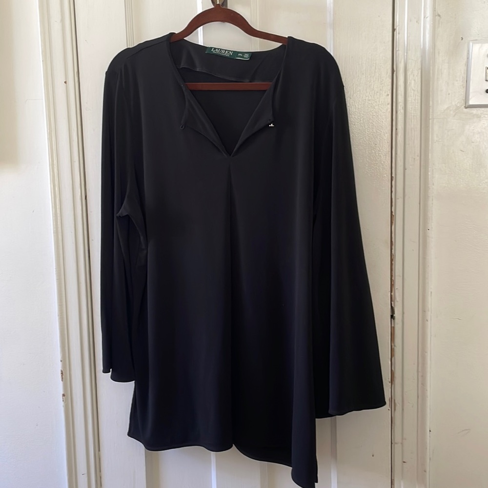 Lauren, Ralph Lauren split top in black